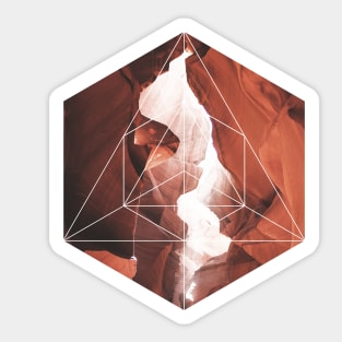 Antelope Canyon Geometric Photography Sticker